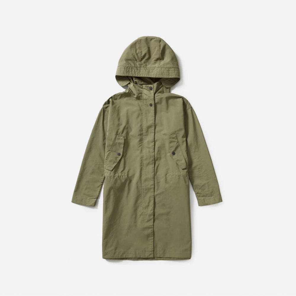 Everlane City Anorak Green Rain Jacket